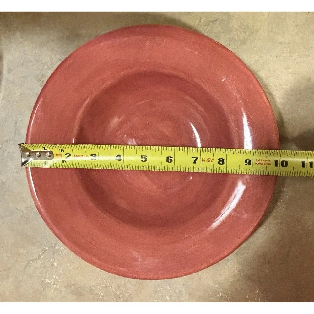 Pottery Barn SAUSALITO Dusty Pink Wide Rimmed Bowl 10